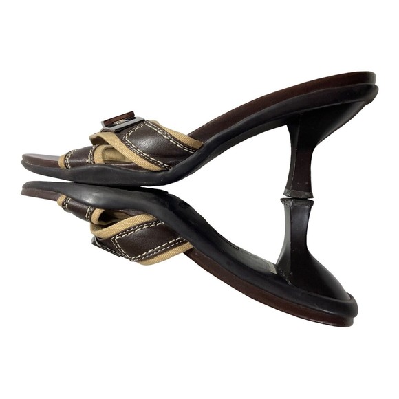 Aerology Aerosoles Holly Sandals Women's 9M Heels Brown Leather Criss Cross Toe - Picture 5 of 9